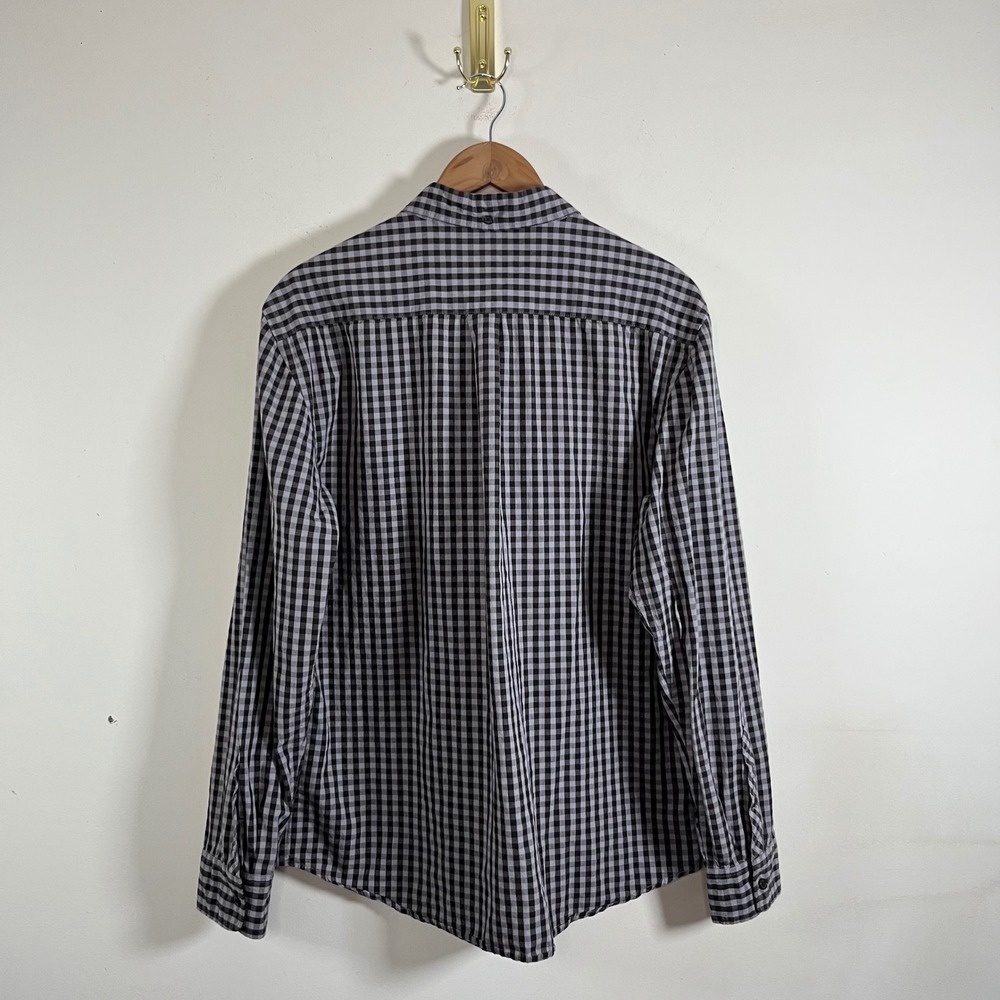Billy Reid Mens Button Down Shirt Standard Fit Gingham Plaid Large Cotton - Picture 5 of 7